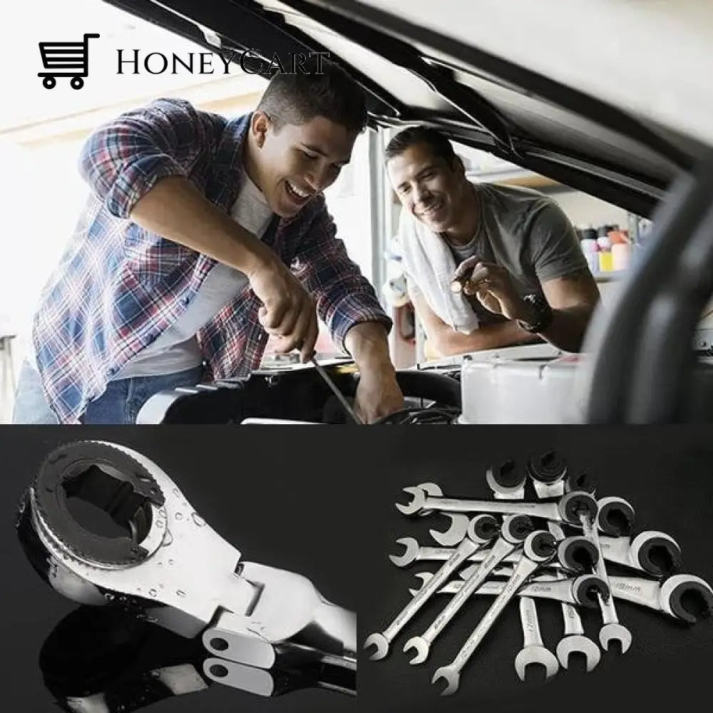 (Limited-Time Offer)Open-End Tubing Ratchet Wrench