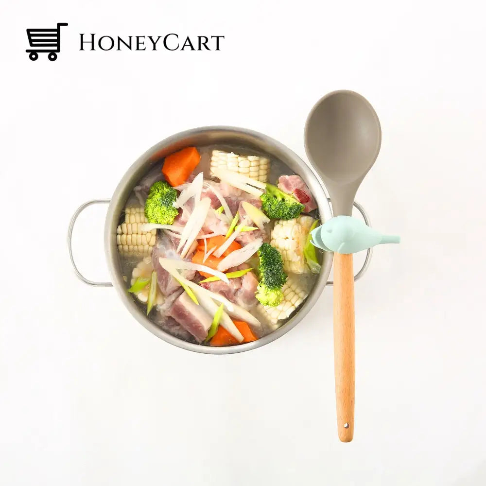 Little Bird Silicone Pot Side Clips Spoon Holder
