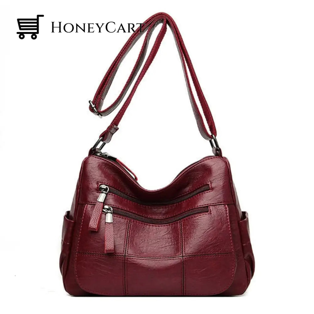 Little Cozy Shop Cross Body Bag Wine Red