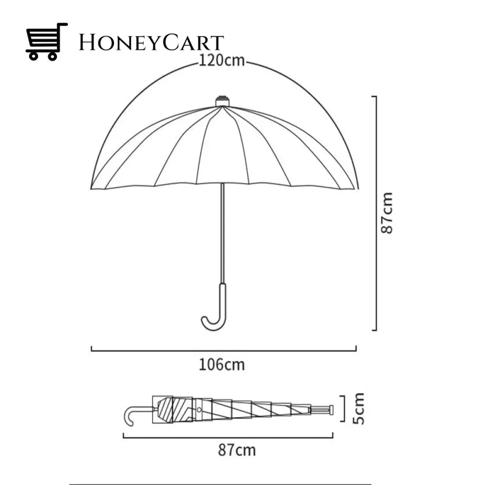 Long Handle Automatic Umbrella Parasols & Rain Umbrellas