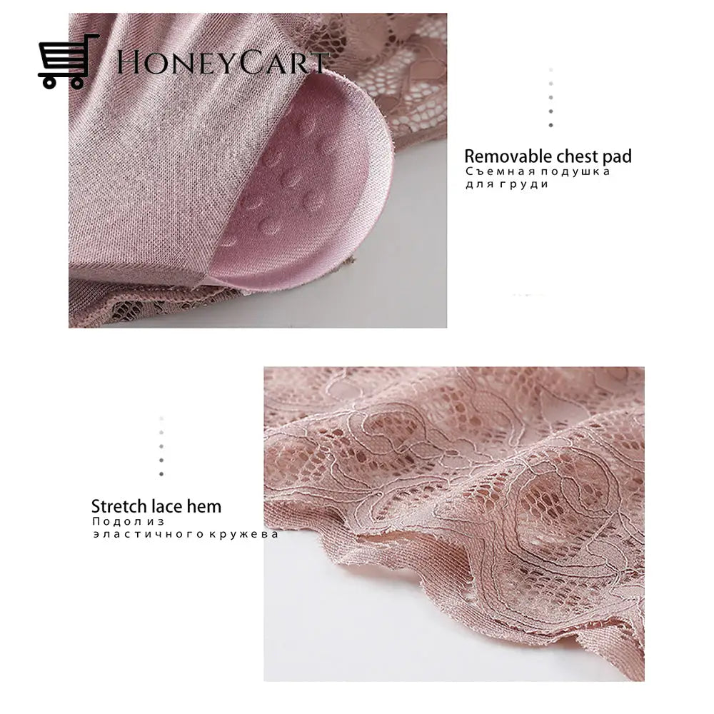 Long Lace Beauty Back Undershirt Pajamas