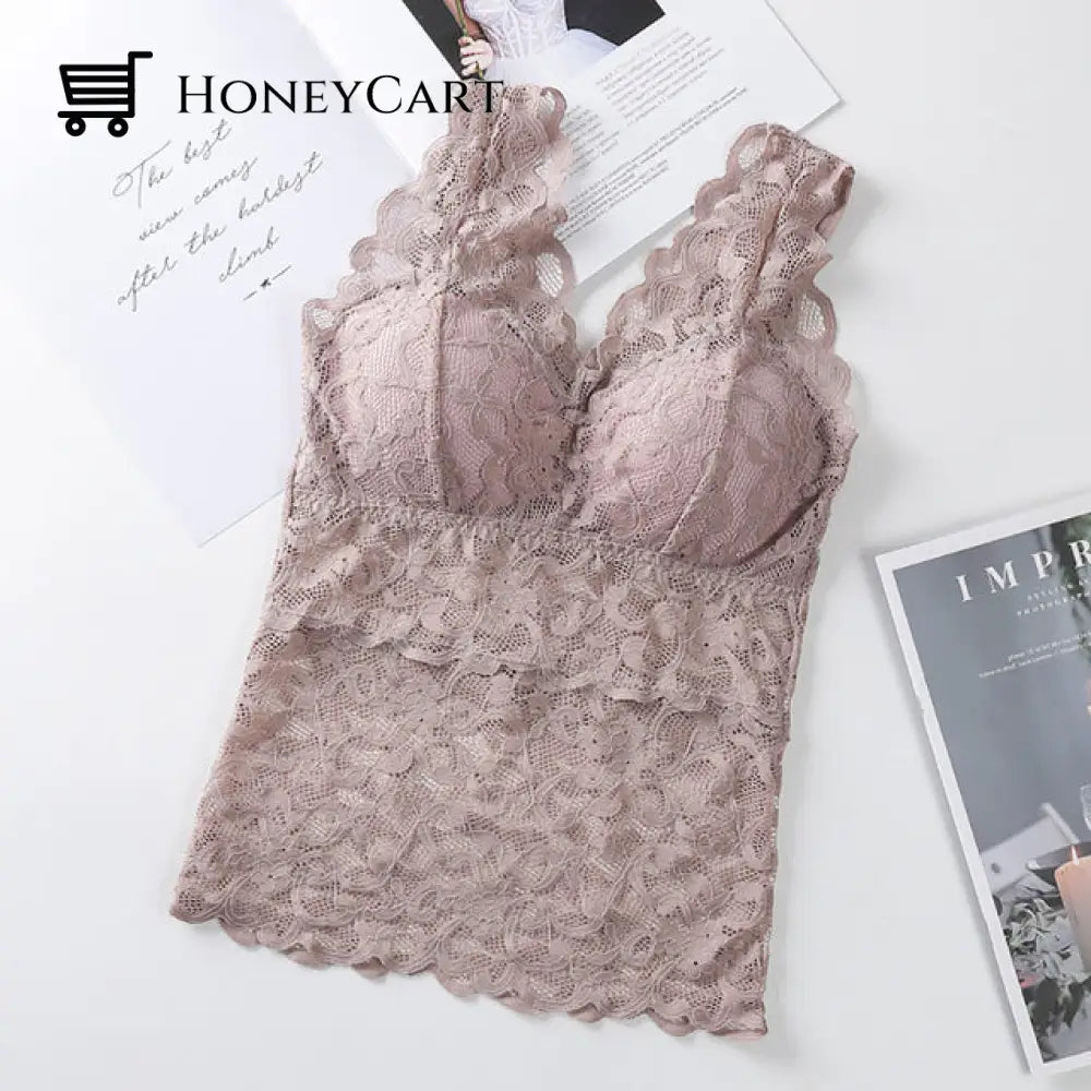 Long Lace Beauty Back Undershirt Pink / 40 To 55Kg Pajamas