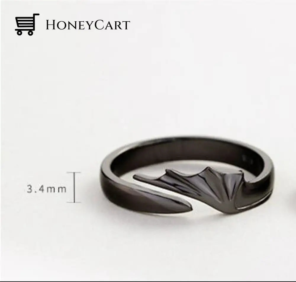 Love Style Xiii Sterling Silver Angel And Devil Couple Rings