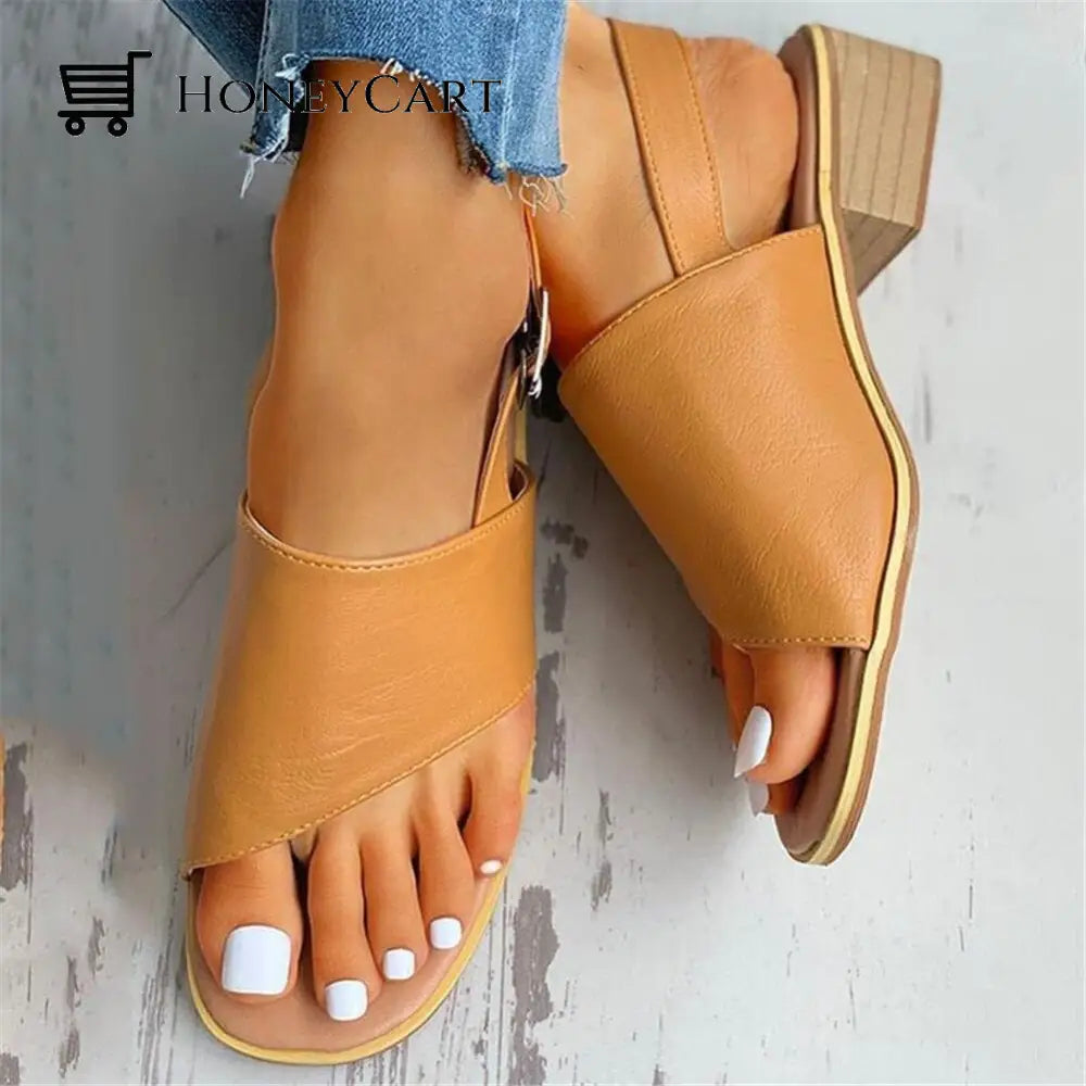 Low Heel Dress Sandals For Bunions Beige / 5 Shoes