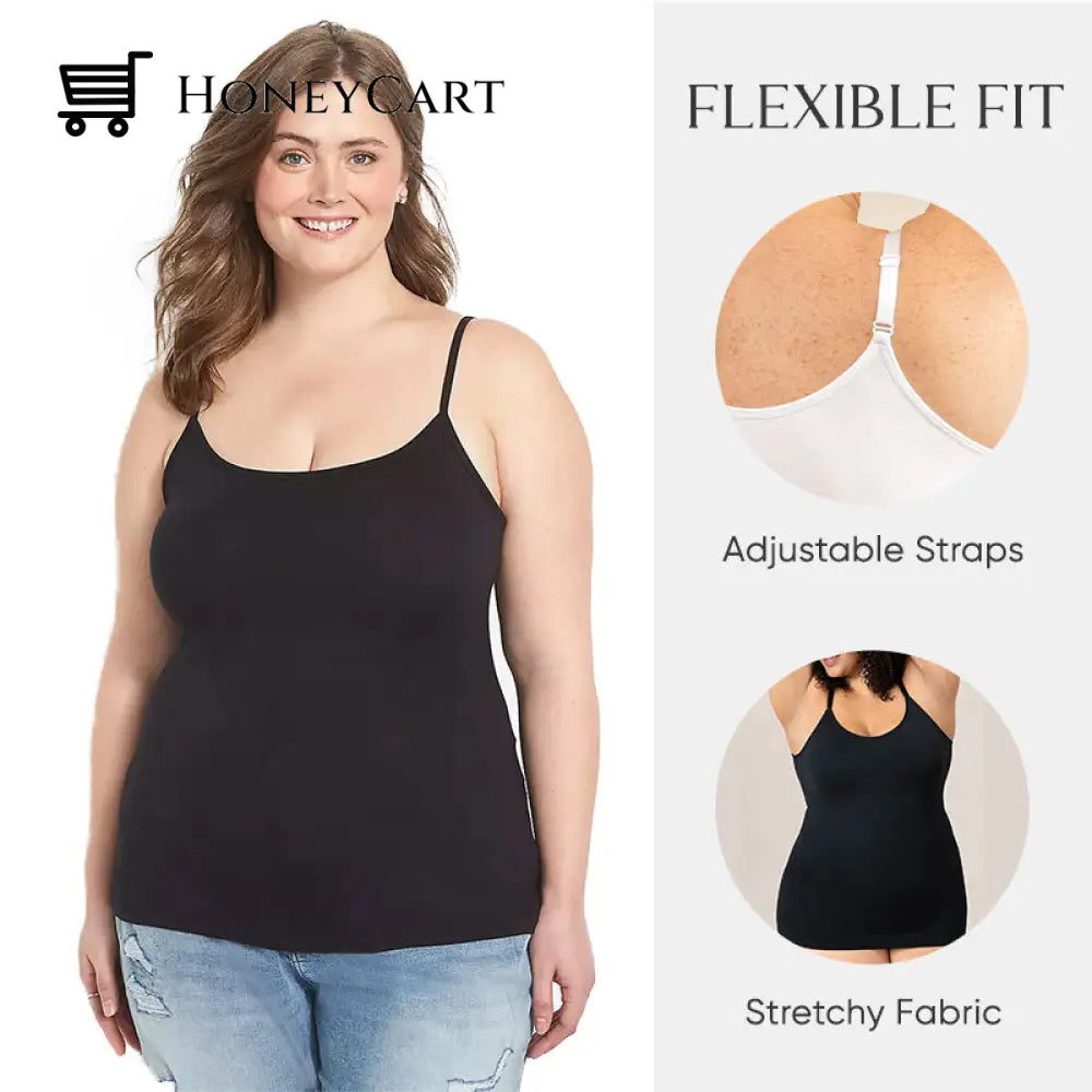 Lushcami - Comfortable Scoop Neck Shapping Cami