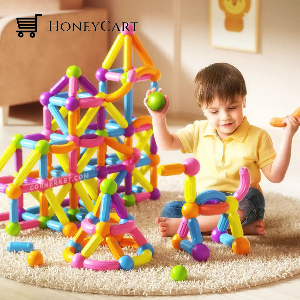 Magbuild Kids Magnetic Construction Set 120Pcs Toys