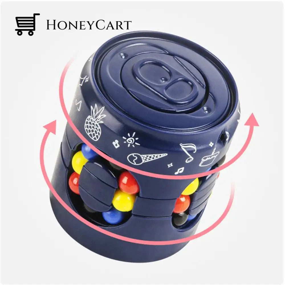 Magic Cube And Fidget Spinner Dark Blue