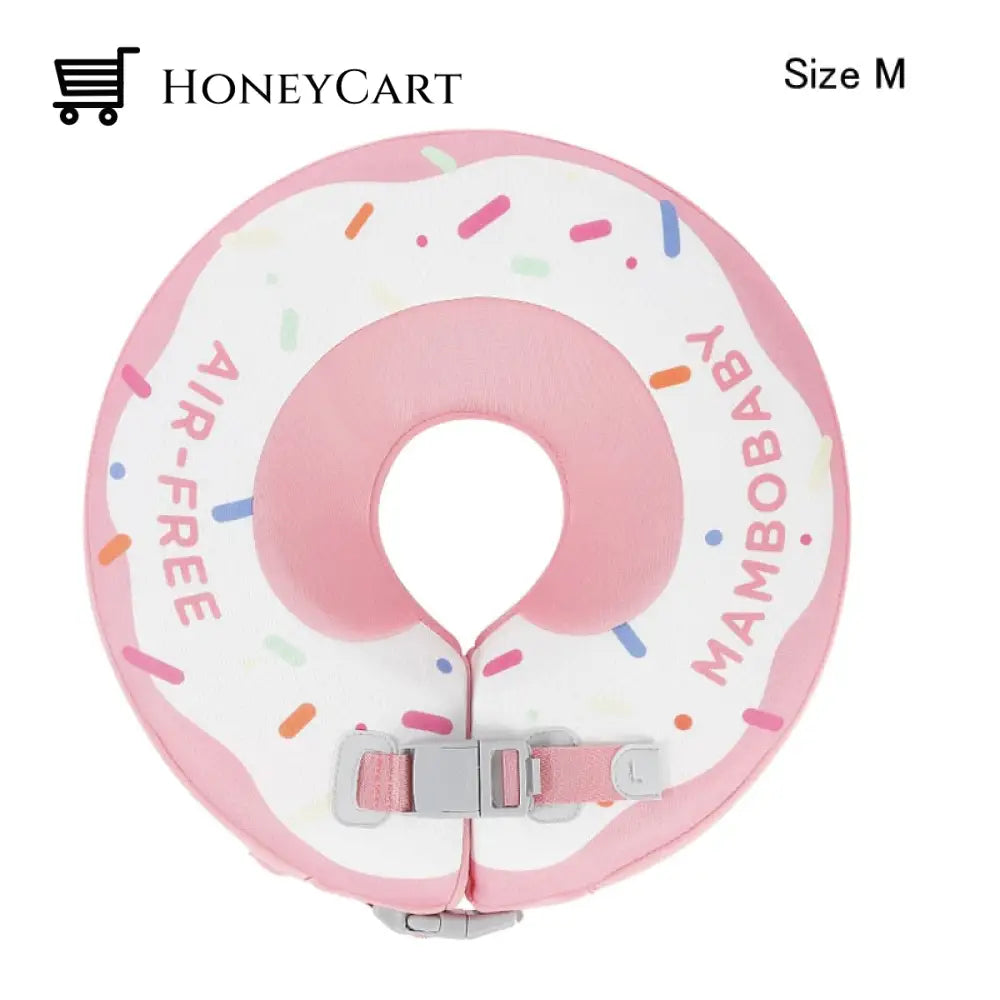 Mambo None Inflatable Safety Baby Swimming Float Ring 3D Cover M Pink 1 Child Aids