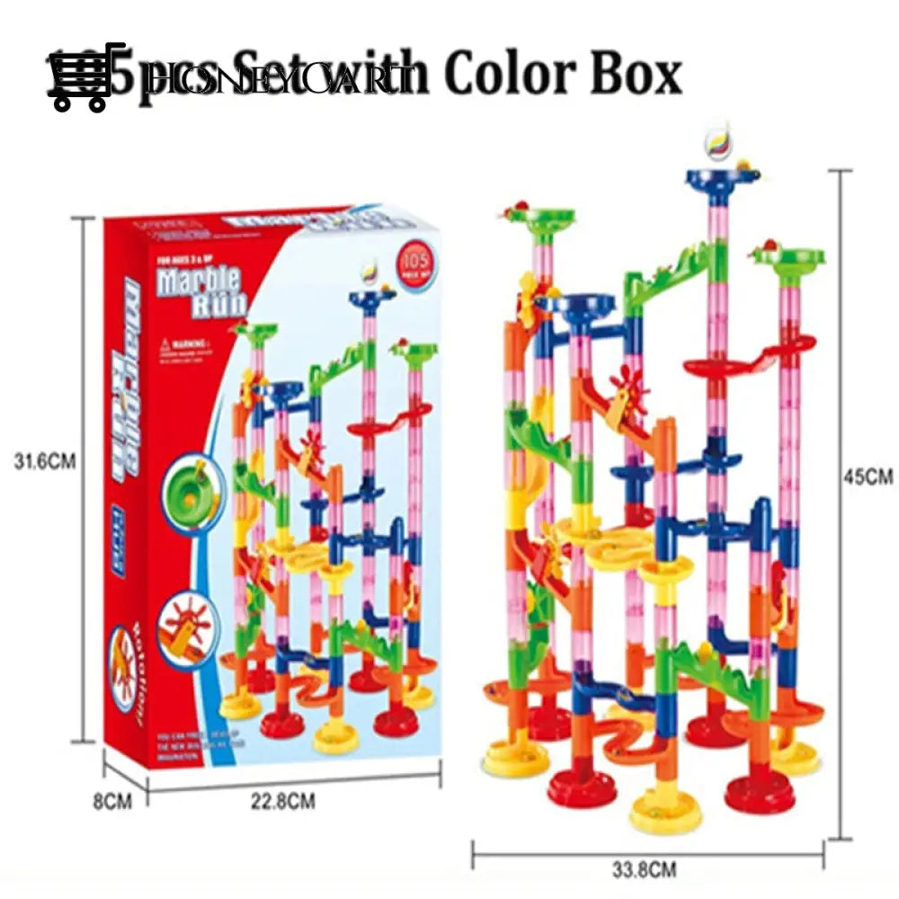 Marble Run 142 Building Blocks Diy Creativity Construction Toy 105 Pcs Toys