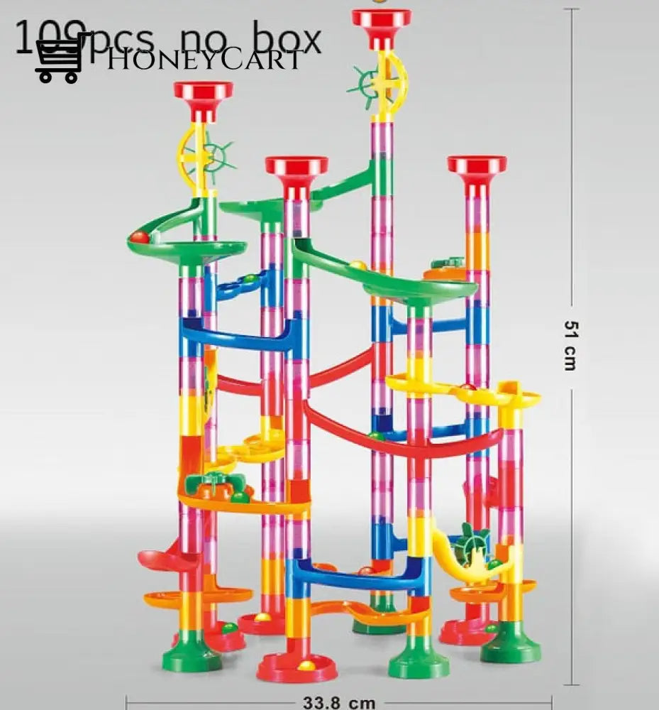 Marble Run 142 Building Blocks Diy Creativity Construction Toy Toys