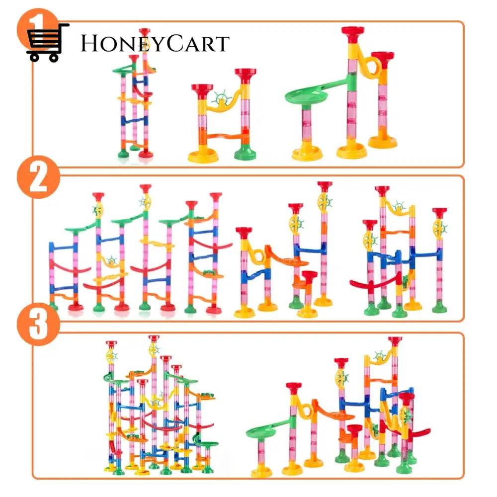 Marble Run 142 Building Blocks Diy Creativity Construction Toy Toys