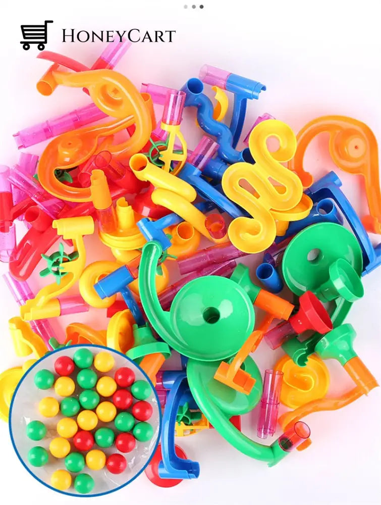 Marble Run 142 Building Blocks Diy Creativity Construction Toy Toys