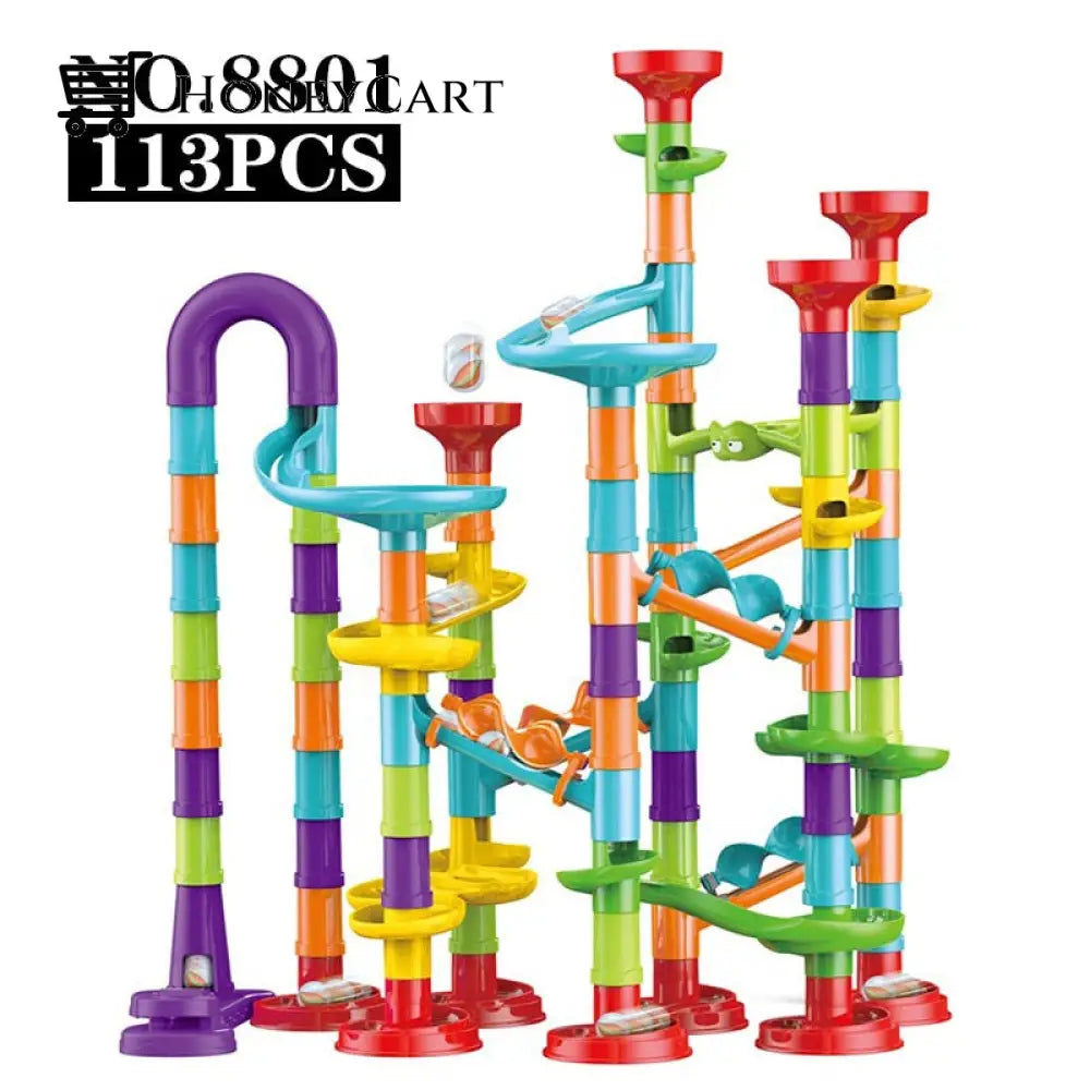 Marble Run 142 Building Blocks Diy Creativity Construction Toy Toys