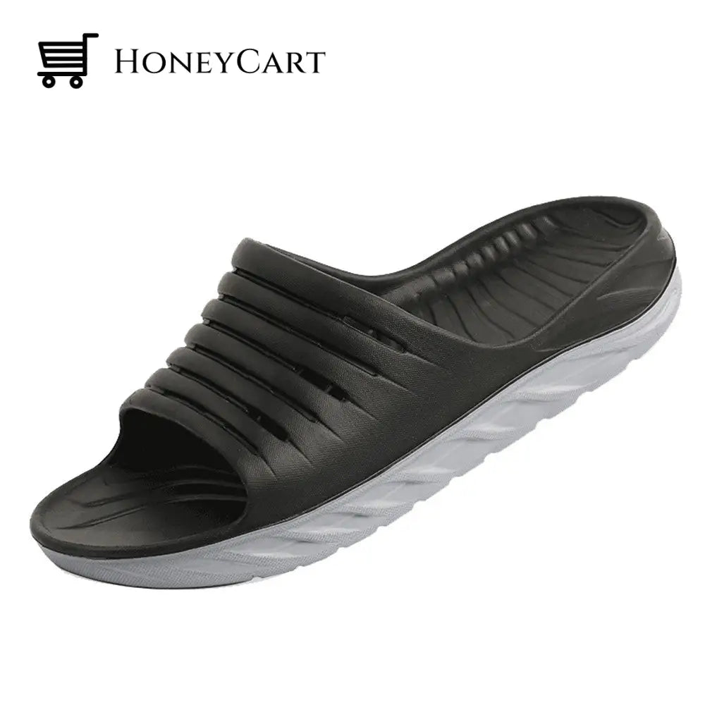 Mens Sport Recovery Sandals Plantar Fasciitis Arch Support Thick Cushion Slides Myx-Shoes