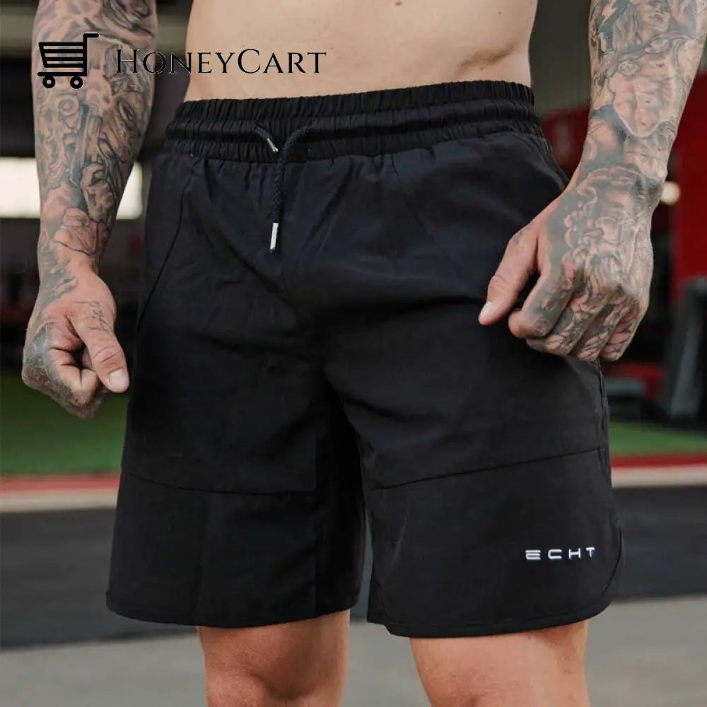 Mens Workout Running Short Pants Black / M