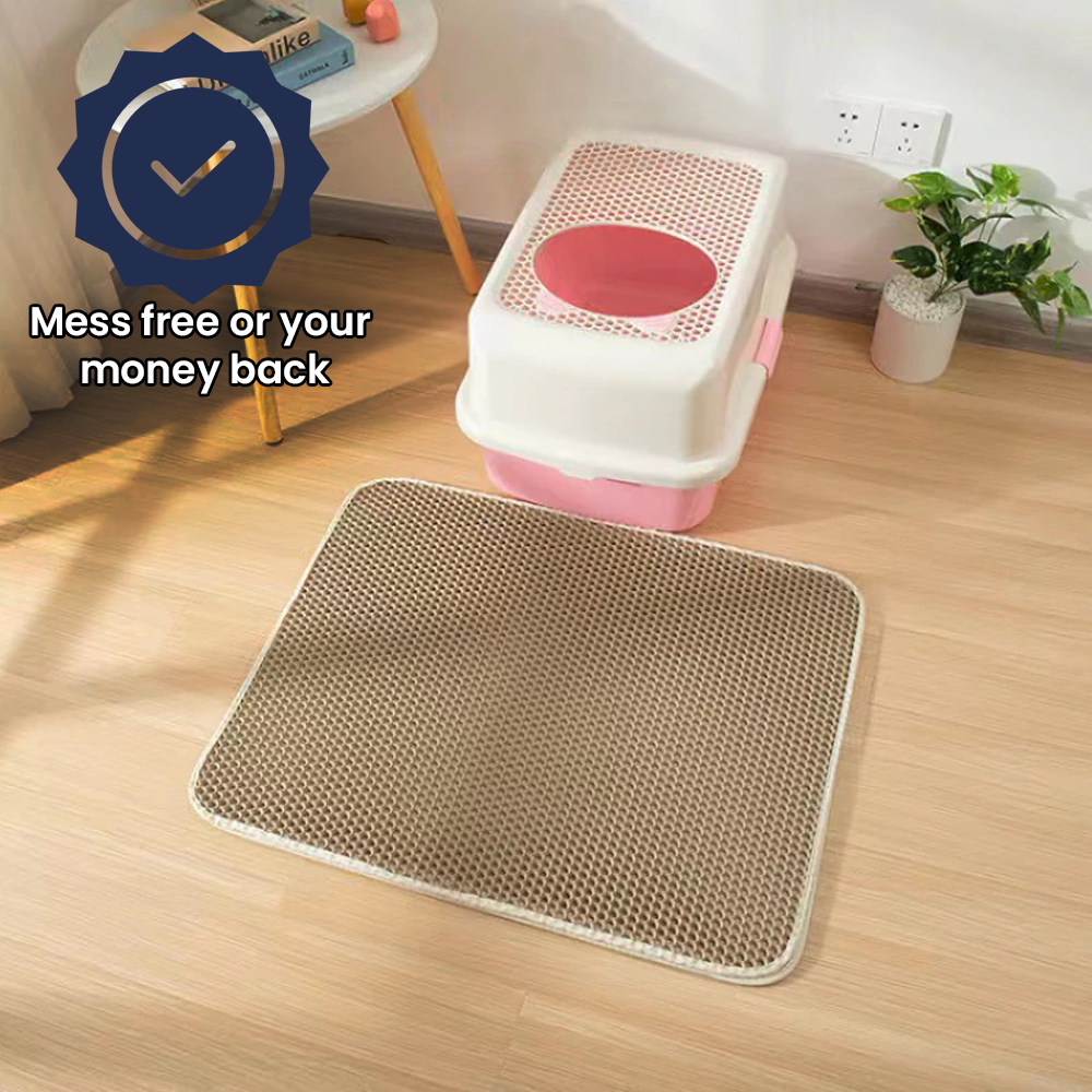 AdoraPaws | Cat Double Layer Mess Free Urine Proof Litter Mat