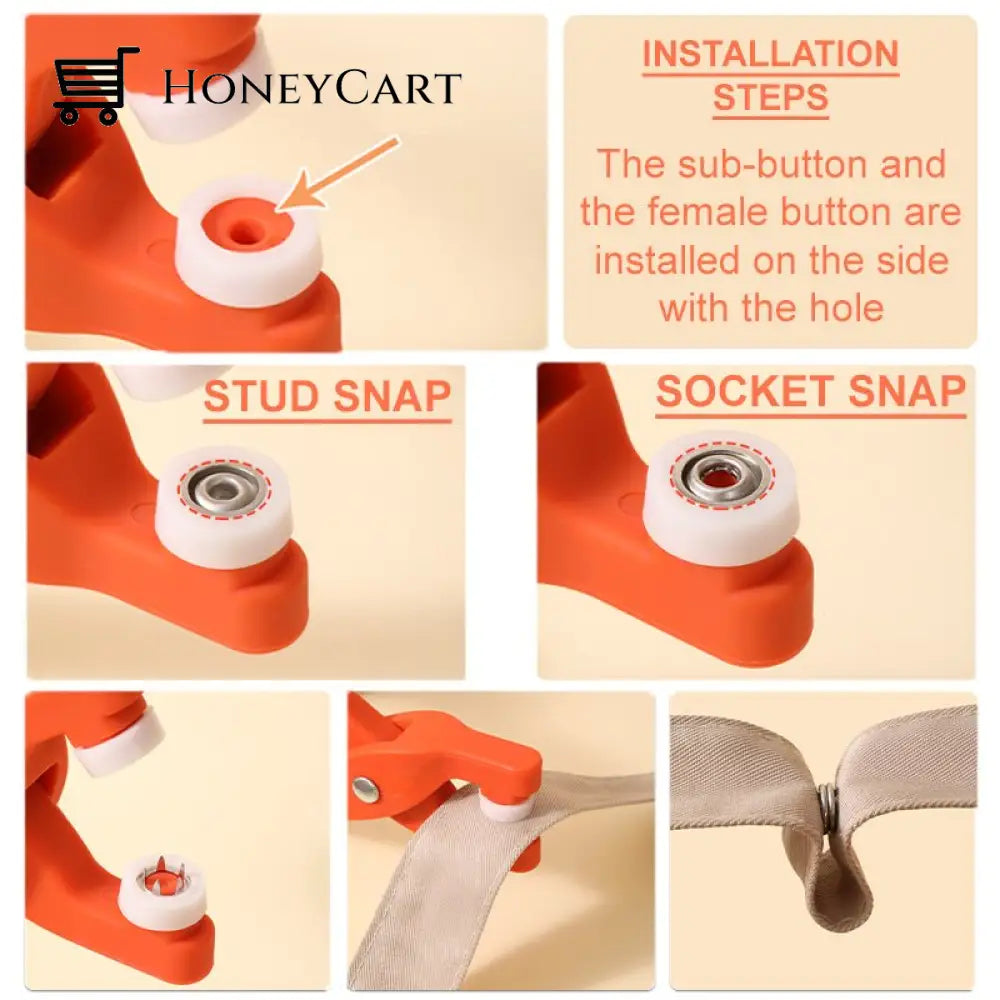 Metal Snap Buttons With Fastener Pliers Tool Kit