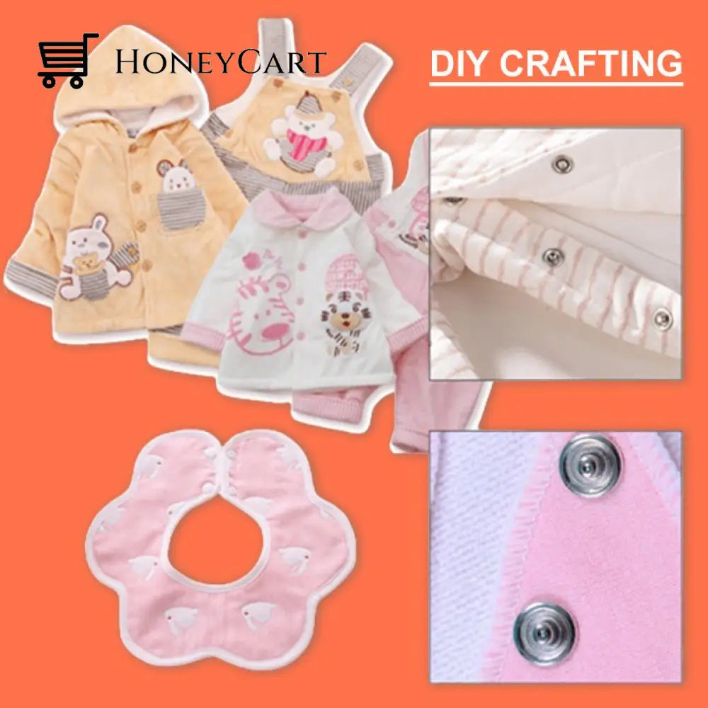 Metal Snap Buttons With Fastener Pliers Tool Kit