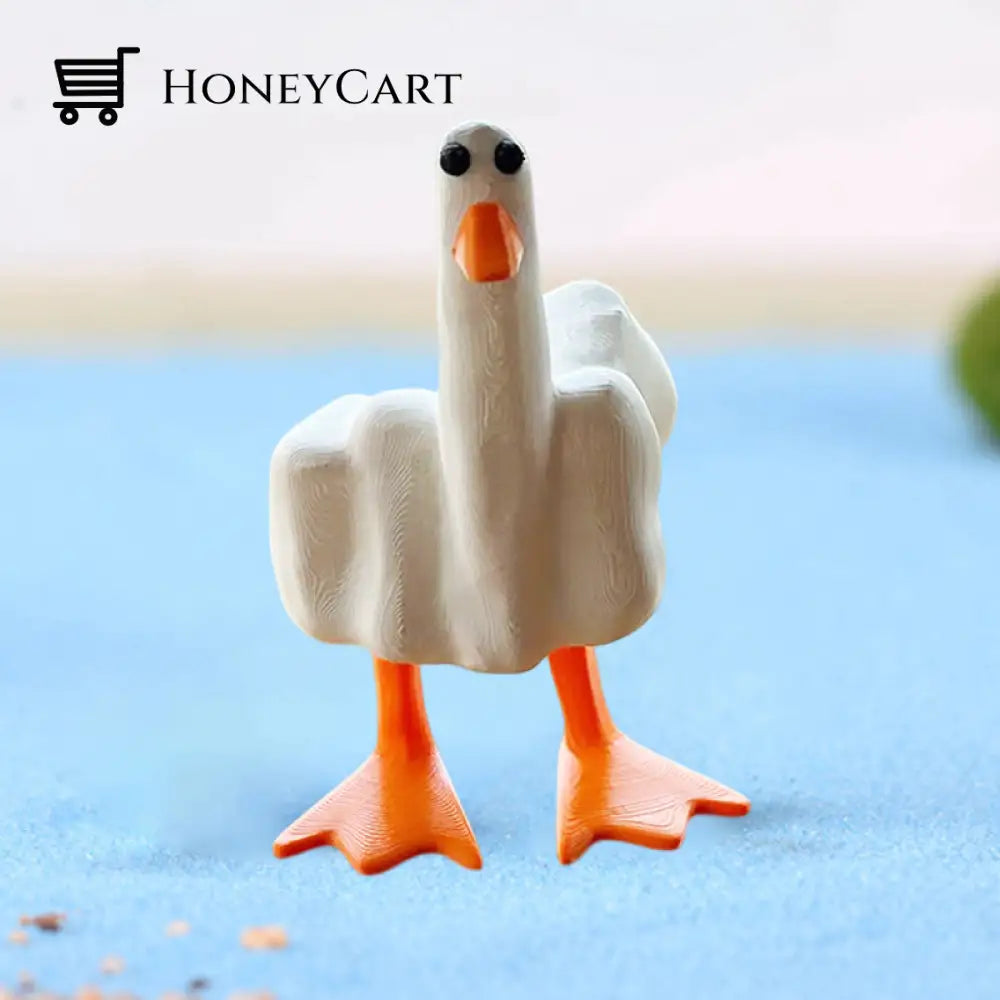 Middle Finger Duck Resin Ornament