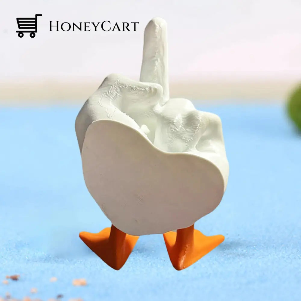 Middle Finger Duck Resin Ornament
