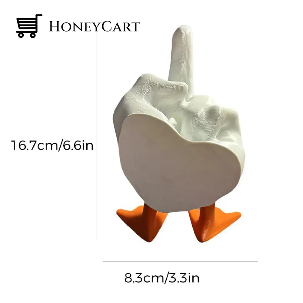 Middle Finger Duck Resin Ornament