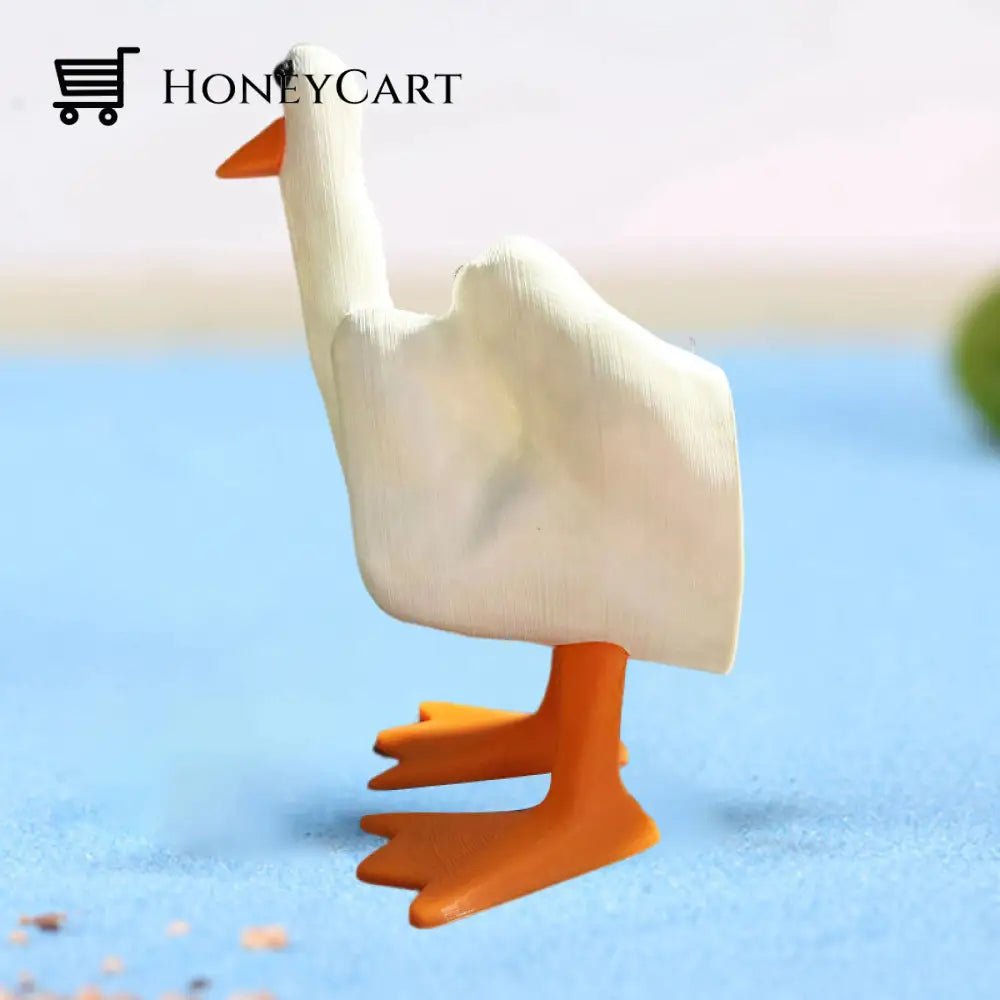 Middle Finger Duck Resin Ornament