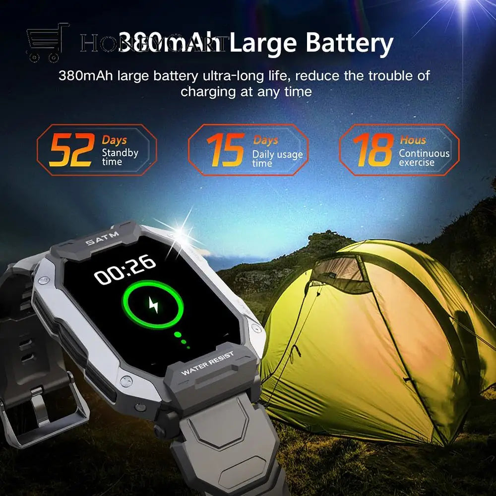 Military Smart Watch Fitness Tracker
