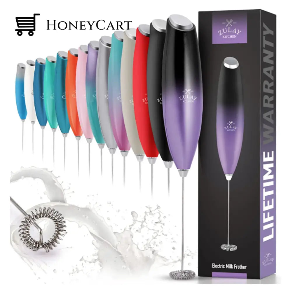 Milk Frother For Coffee With Upgraded Titanium Motor - Handheld Electric Whisk Amazing Lifehacks