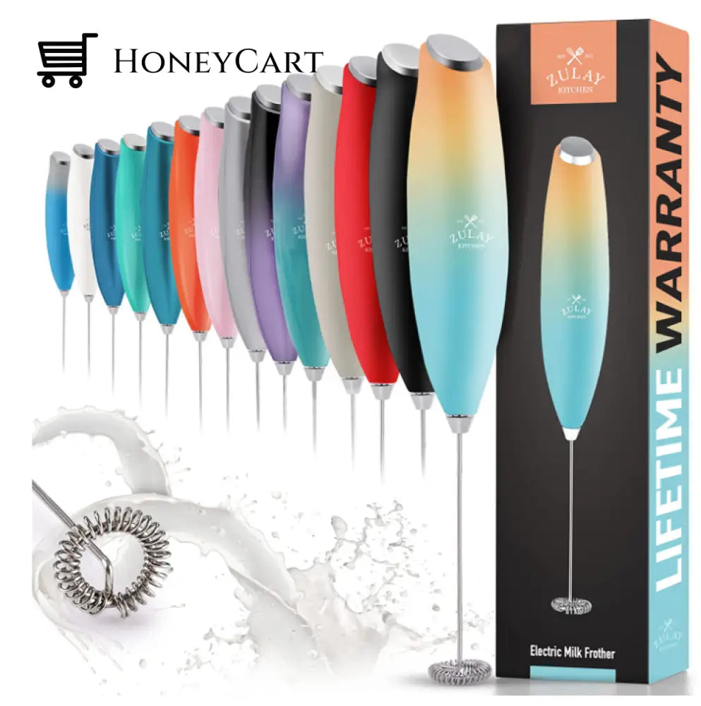 Milk Frother For Coffee With Upgraded Titanium Motor - Handheld Electric Whisk Amazing Lifehacks