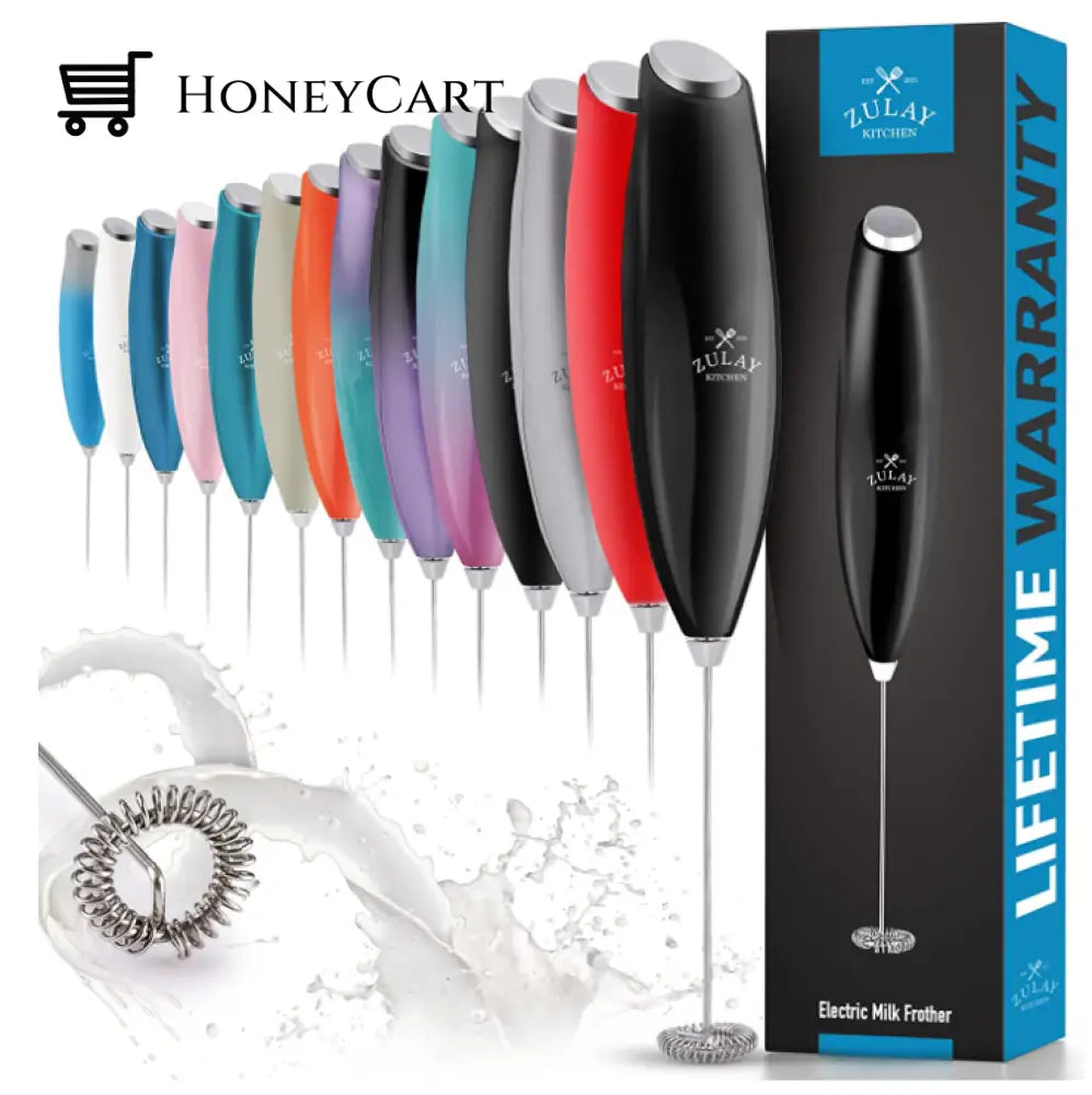 Milk Frother For Coffee With Upgraded Titanium Motor - Handheld Electric Whisk Amazing Lifehacks