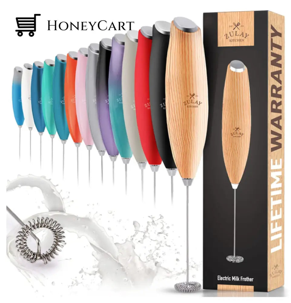Milk Frother For Coffee With Upgraded Titanium Motor - Handheld Electric Whisk Amazing Lifehacks