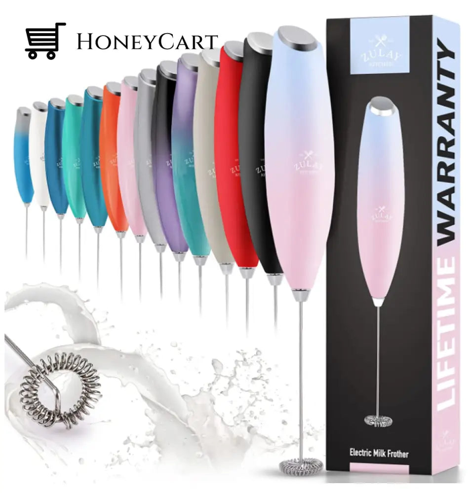 Milk Frother For Coffee With Upgraded Titanium Motor - Handheld Electric Whisk Amazing Lifehacks