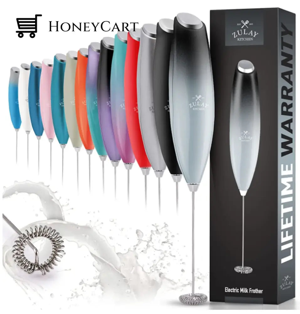 Milk Frother For Coffee With Upgraded Titanium Motor - Handheld Electric Whisk Amazing Lifehacks