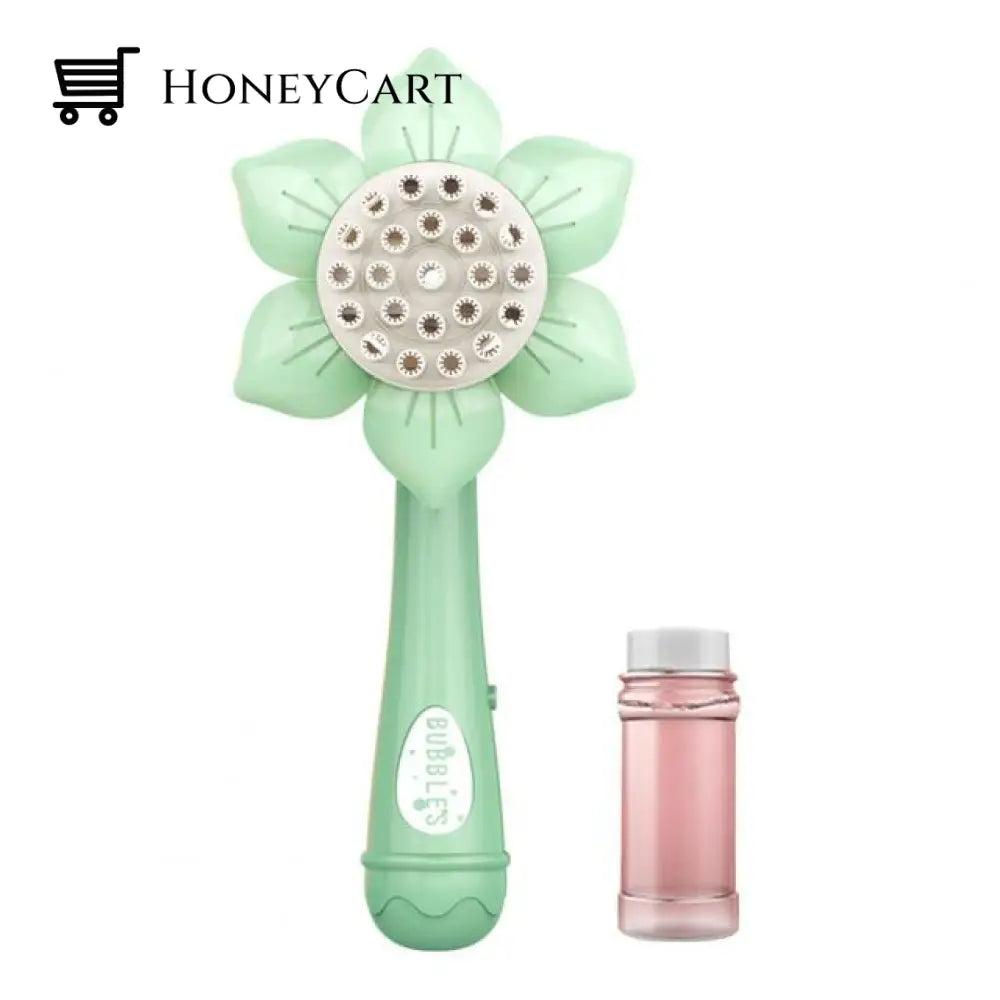 Mini Magical Sunflower Bubble Maker Toy Green / China Blowing Toys