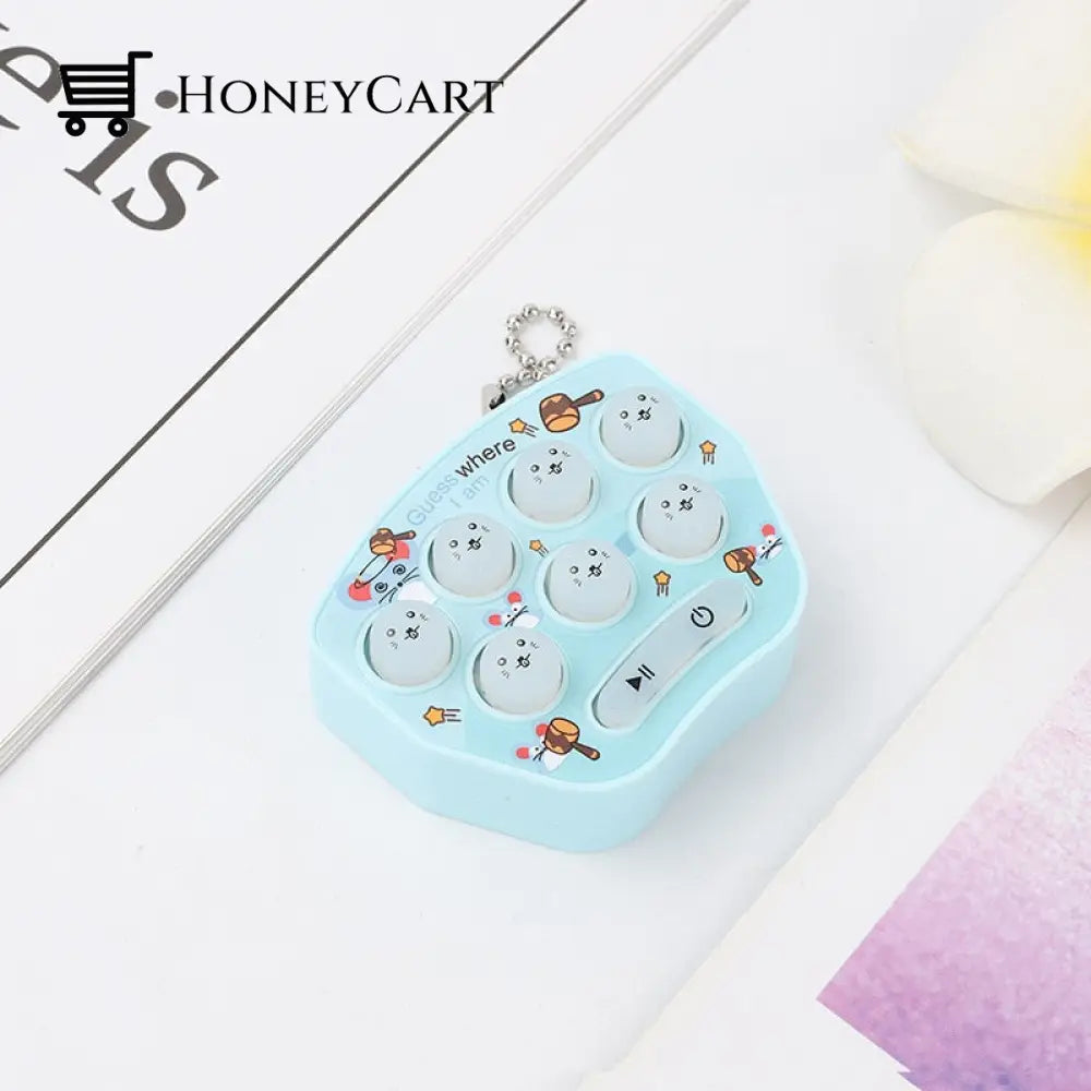 Mini Pocket Whac-A-Mole Keychain Toy Blue Toys