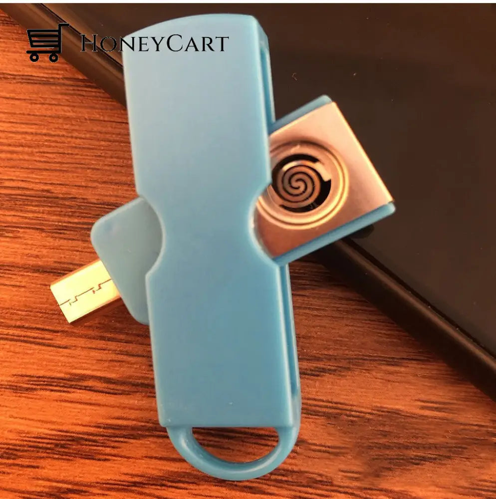 Mobile Phone Usb In-Line Cigarette Lighter Type-C Micro Convenient Mini Outdoor Blue Home & Garden