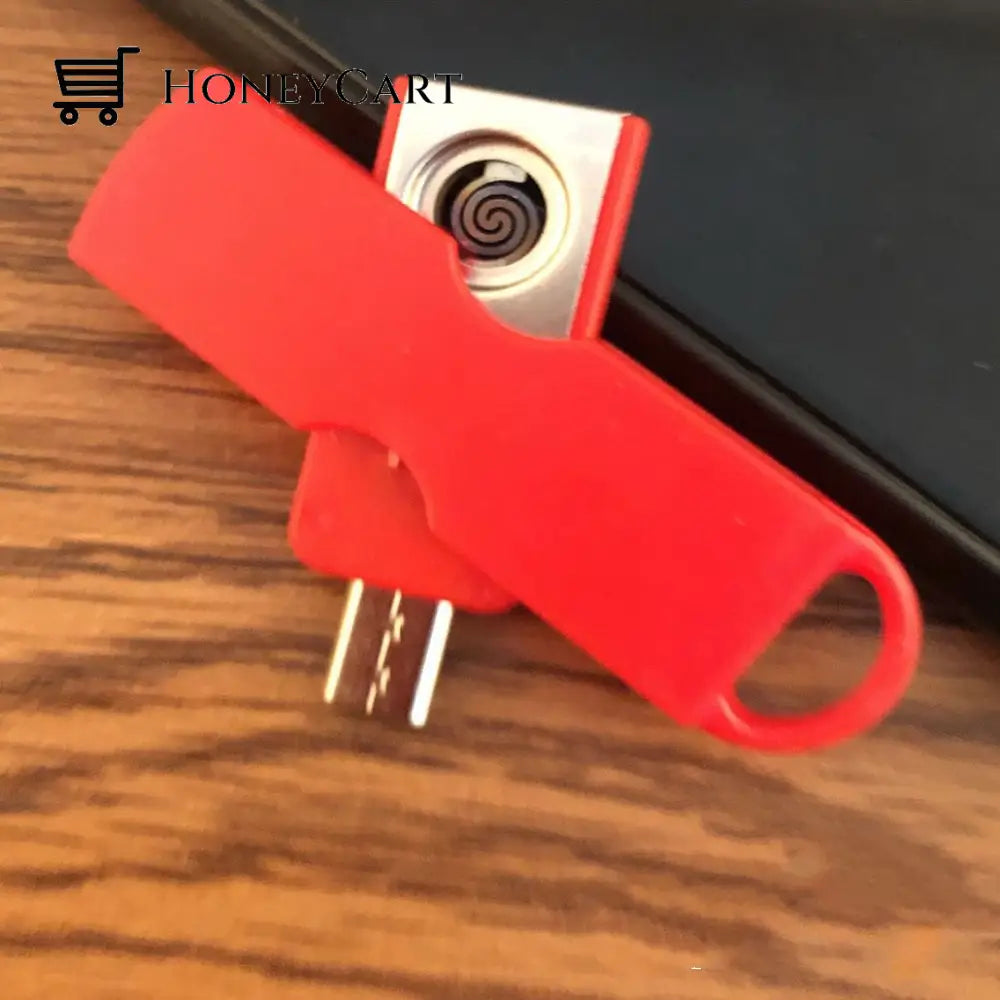 Mobile Phone Usb In-Line Cigarette Lighter Type-C Micro Convenient Mini Outdoor Red Home & Garden