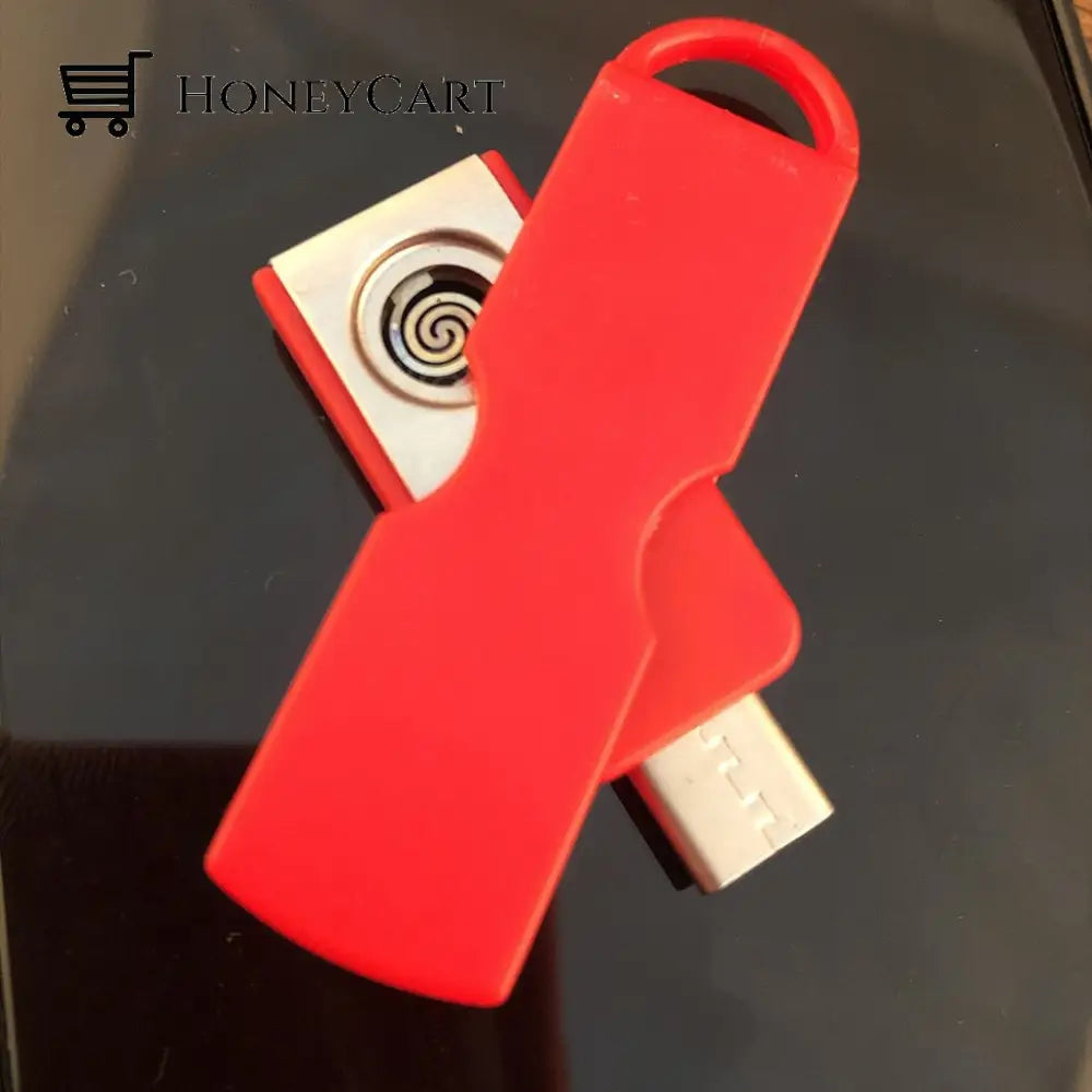 Mobile Phone Usb In-Line Cigarette Lighter Type-C Micro Convenient Mini Outdoor Red Home & Garden