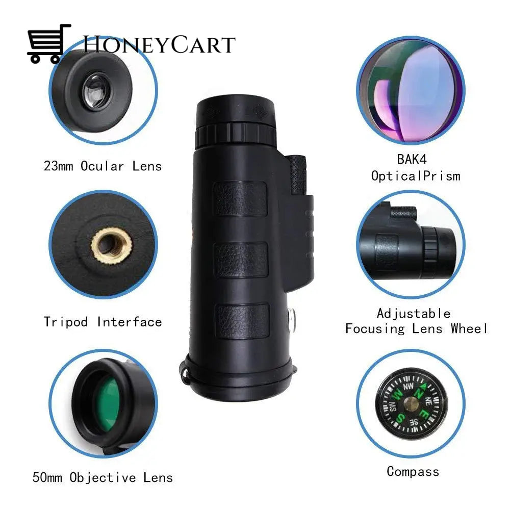 Monocular With Tripod Phone Adapter