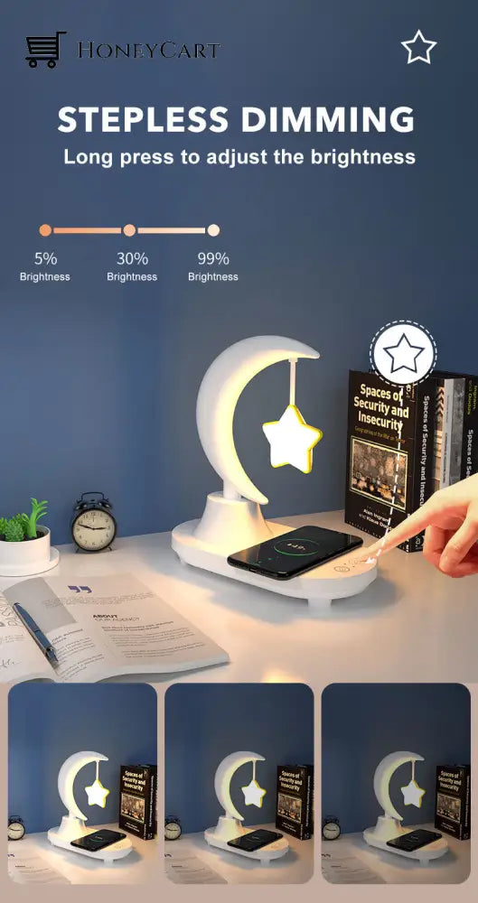 Moon Star Wireless Charging Night Lamp Lamps
