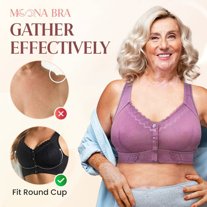 Moona Bra (Last Day Sale 83% Off) Front Closure Breathable Bra For Seniors