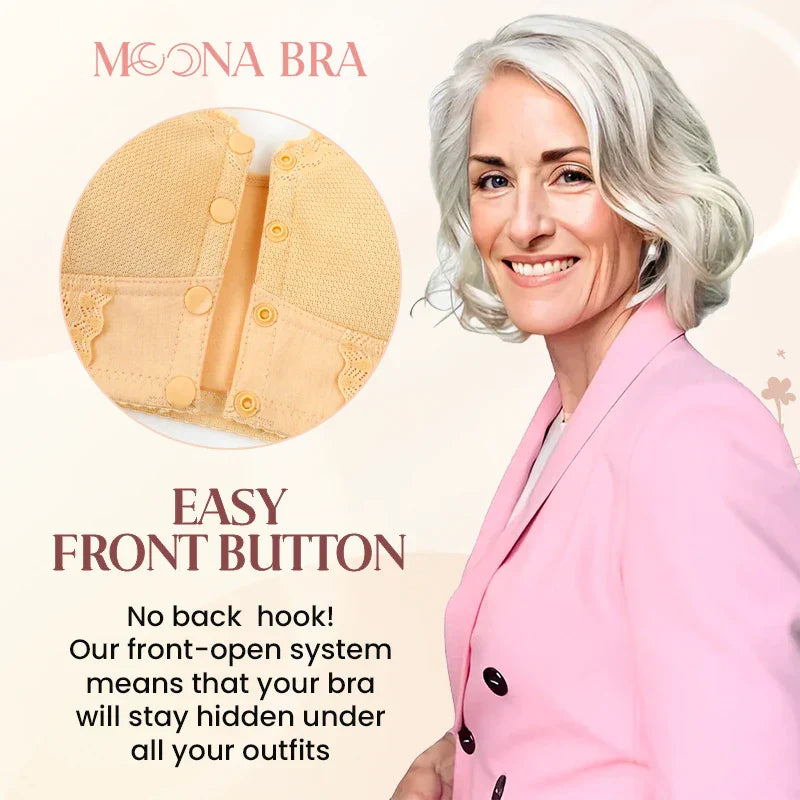 Moona Bra (Last Day Sale 83% Off) Front Closure Breathable Bra For Seniors