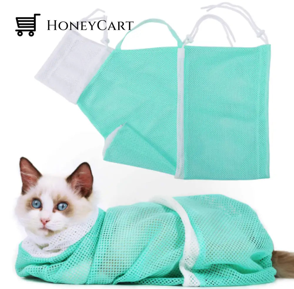 Multi-Functional Pet Grooming Bath Bag Green