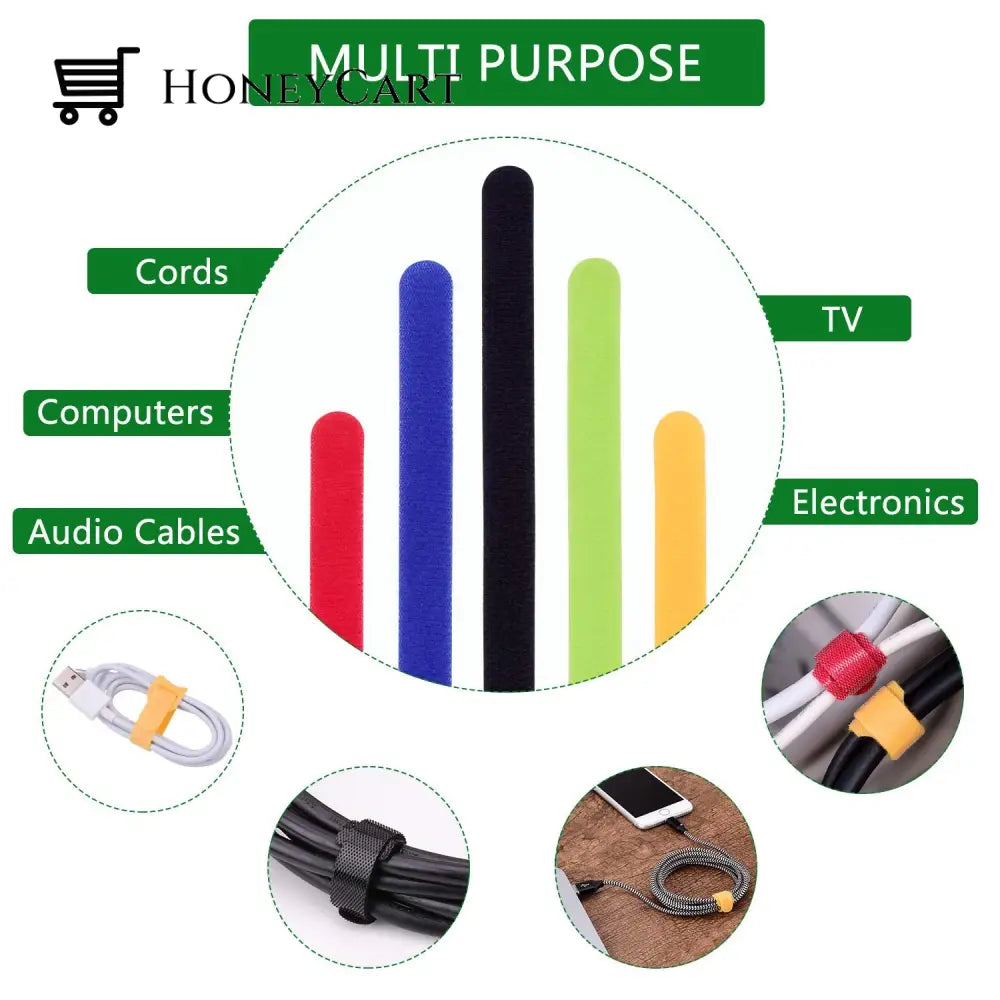 Multicolor Separable Cable Organizer Ties Management