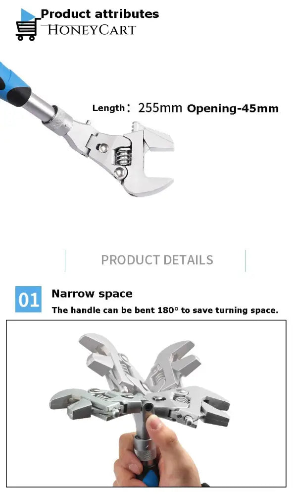 Multifunctional Adjustable Universal Wrench Tools
