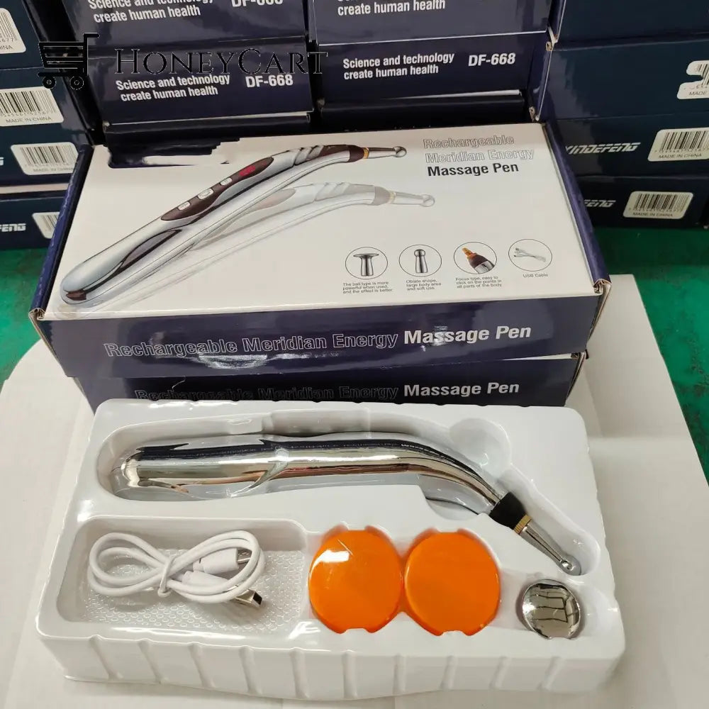 Multifunctional Micro Electric Meridian Acupuncture Pen 3Head Charging Section / Usb Health Cj