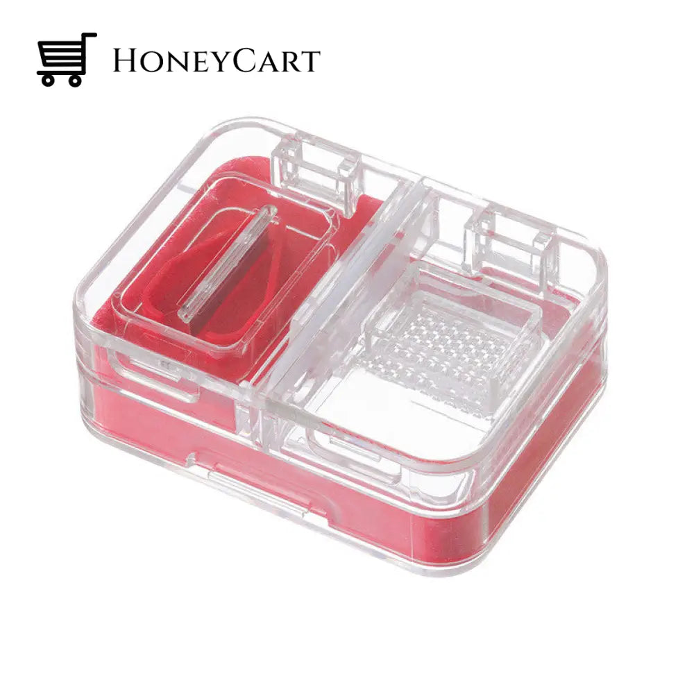 Multipurpose Medicine Storage Box Red Plastic