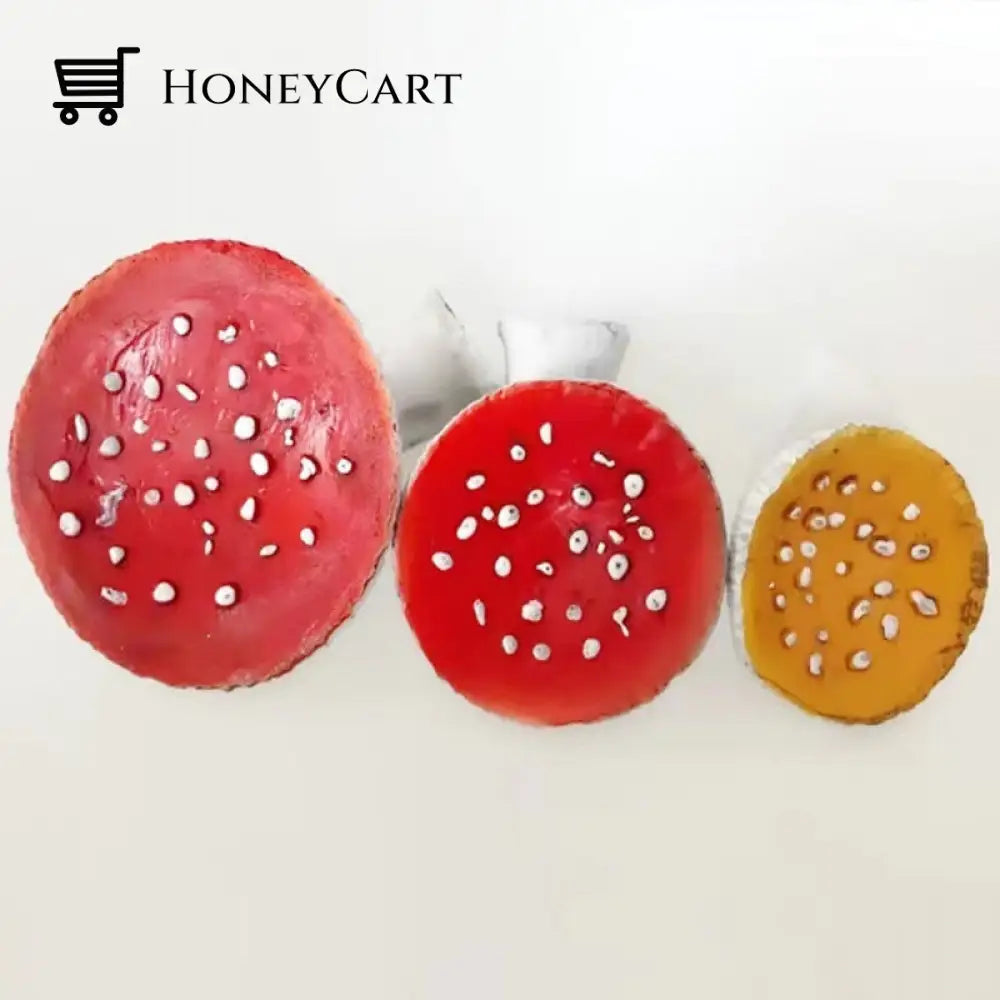 Mushroom Shape Floating Resin Wall Shelf 3Pcs Decor