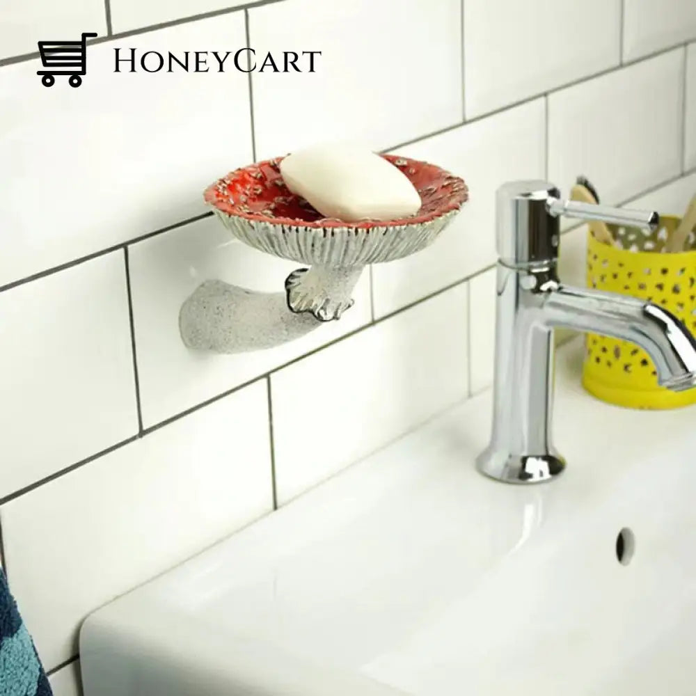 Mushroom Shape Floating Resin Wall Shelf Decor