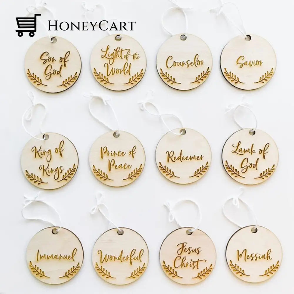 Names Of Jesus Ornaments (25 Pcs) Of Christ Ornaments12 Pcs